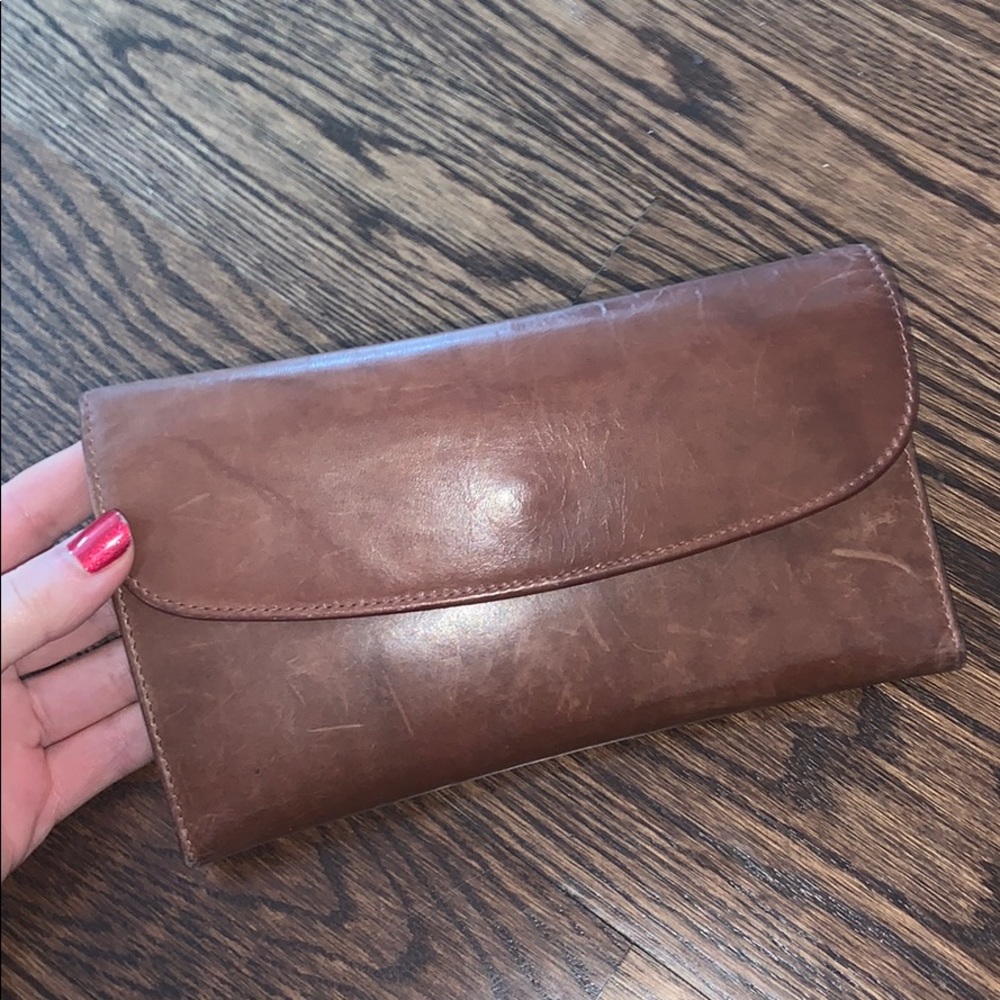 Italian leather wallet tan/brown